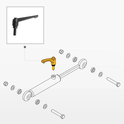 Snow Blower Lock Handle (for SKU: 201042, 201042T, 201015, 201015T, 201016, 201016T, 201043, 201043T)