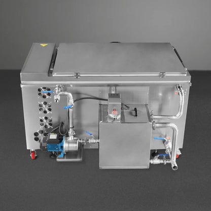 81 Gal / 308L Heavy Duty Industrial Ultrasonic Parts Washer, 28kHz 40 Transducers, Oil Skimmer, SS304 Tank, 10kW Heater, 208–240V 3 Phase Power
