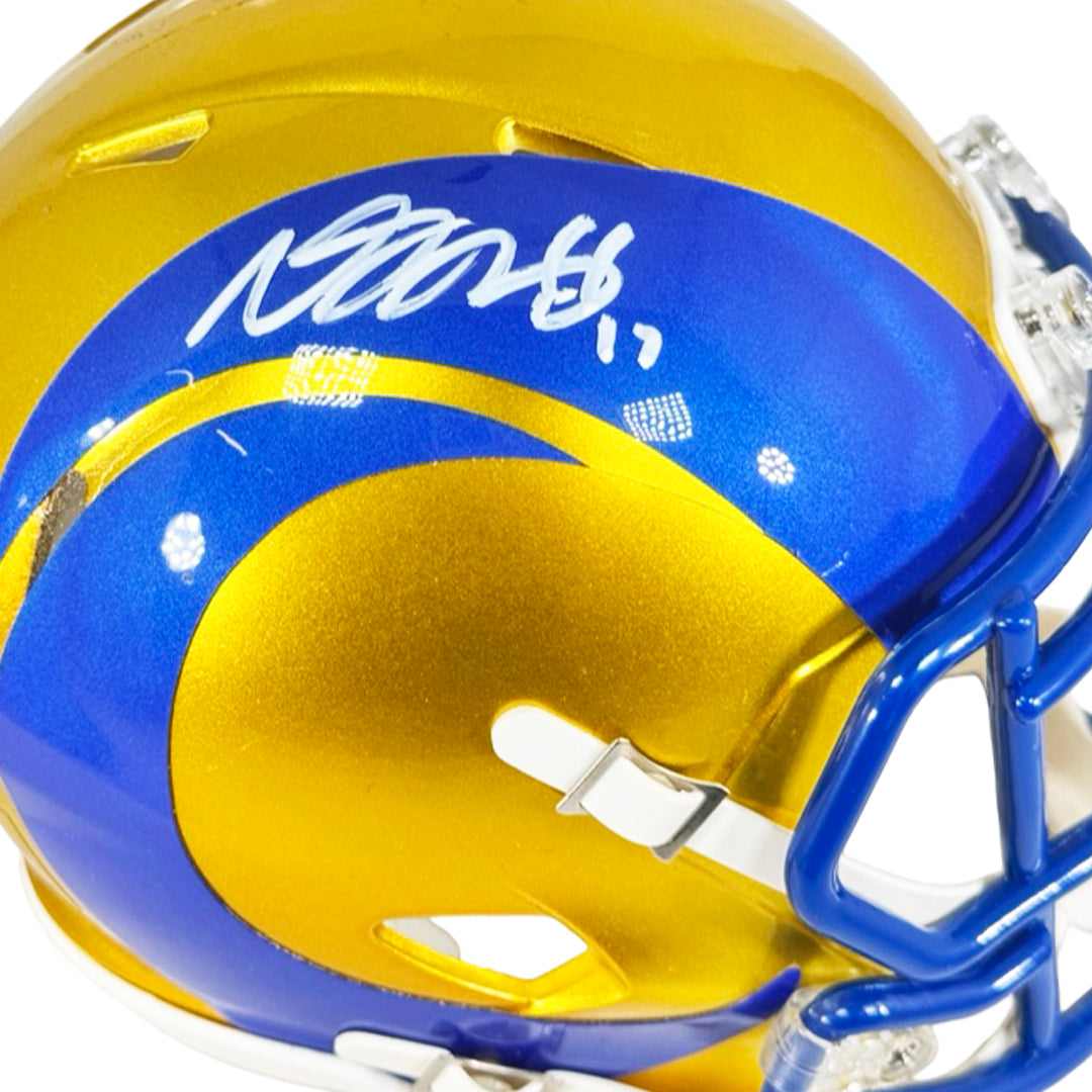 Davante Adams Signed Los Angeles Rams Flash Mini Football Helmet (JSA)
