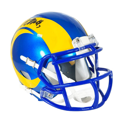 Davante Adams Signed Los Angeles Rams Speed Mini Football Helmet (JSA)