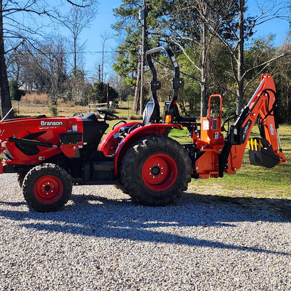 8' Tractor Backhoe Attachment with Hydraulic Thumb,  15" Bucket,  ISO/SAE Switchable Controls,  Self-Contained Hydraulic System,  3 Point Hitch Cat.1 & 2,  20-100 HP,  BH760H