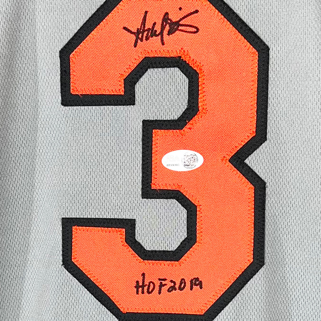 Harold Baines Signed HOF 2019 Inscription Baltimore Grey Baseball Jersey (JSA)
