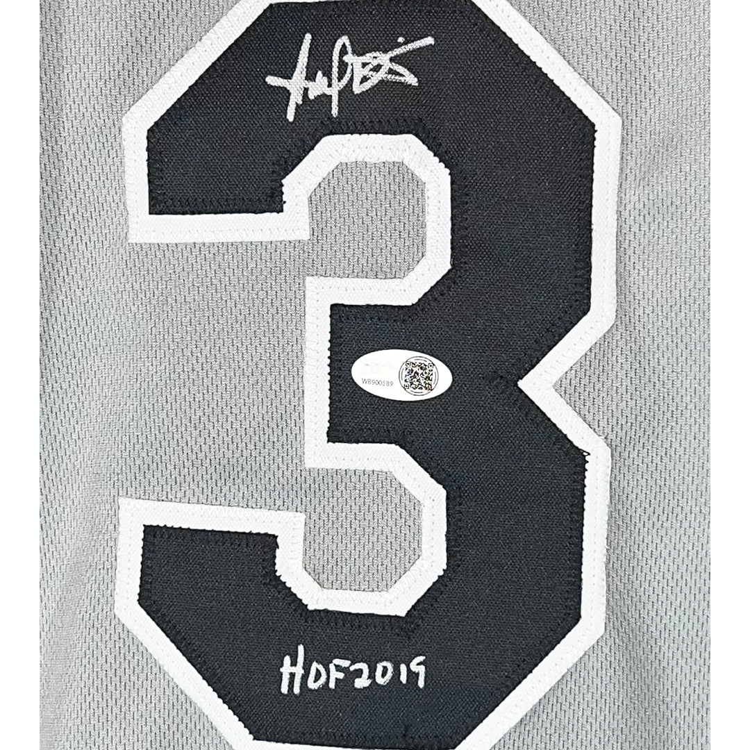 Harold Baines Signed HOF 2019 Inscription Chicago Grey Baseball Jersey (JSA)