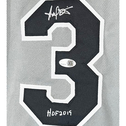 Harold Baines Signed HOF 2019 Inscription Chicago Grey Baseball Jersey (JSA)