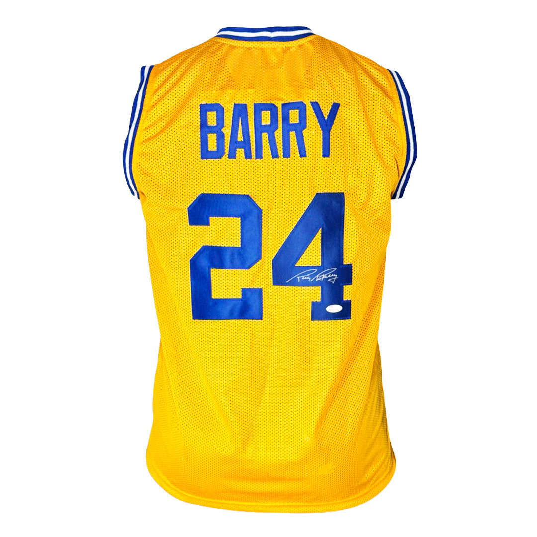 Rick Barry Signed Golden State Yellow Basketball Jersey (JSA)