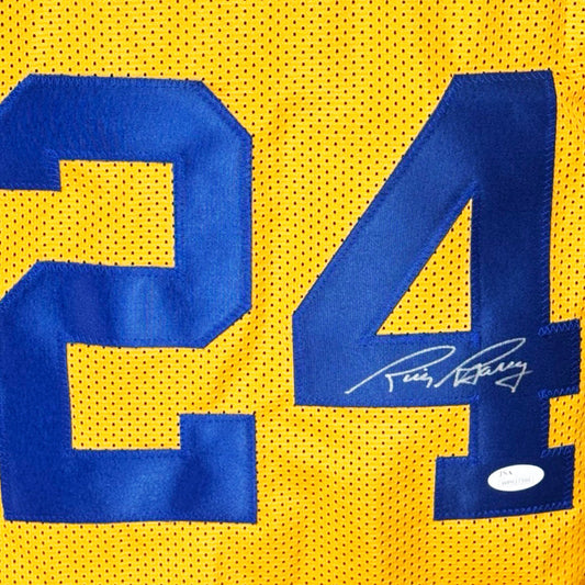 Rick Barry Signed Golden State Yellow Basketball Jersey (JSA)