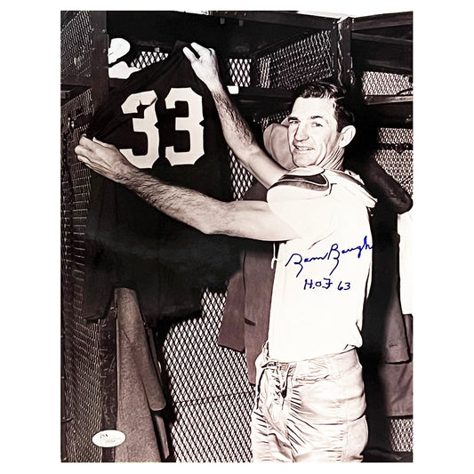 Sammy Baugh Signed HOF 63 Inscription Pose 3 Football 11x14 Photo (JSA)
