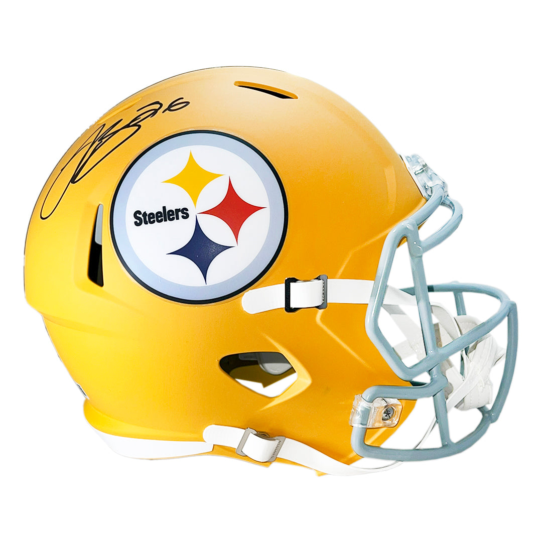 LeVeon Bell Signed Pittsburgh Steelers Alt 2025 Speed Full-Size Replica Football Helmet (Beckett)