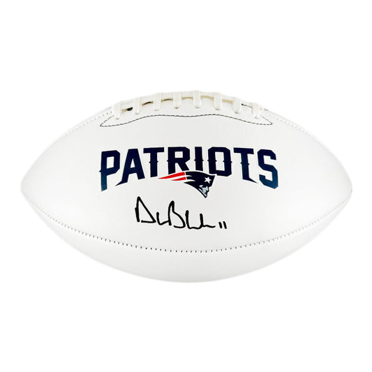 Drew Bledsoe Signed New England Patriots Official NFL Team Logo Football (JSA)