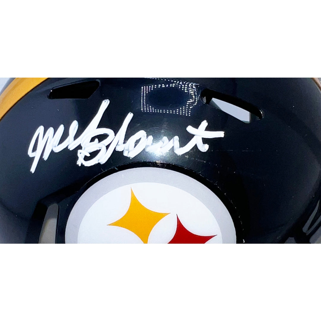Mel Blount Signed Pittsburgh Steelers Throwback 63-76 Speed Mini Football Helmet (Beckett)