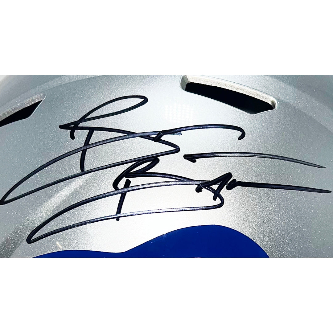 Brian Bosworth Signed Seattle Seahawks Throwback 83-01 Speed Full-Size Replica Football Helmet (Beckett)