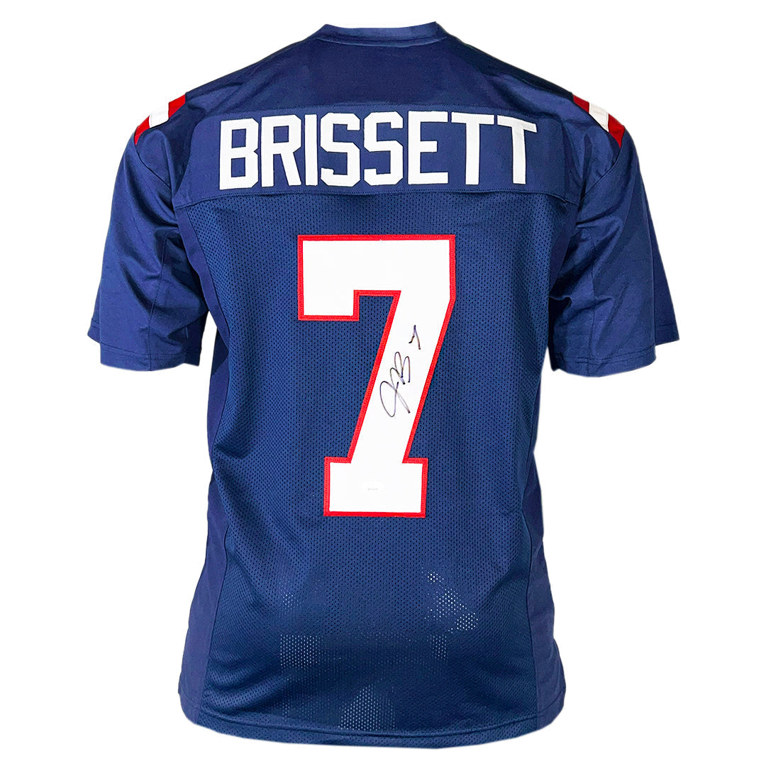 Jacoby Brissett Signed New England Navy Football Jersey (JSA)