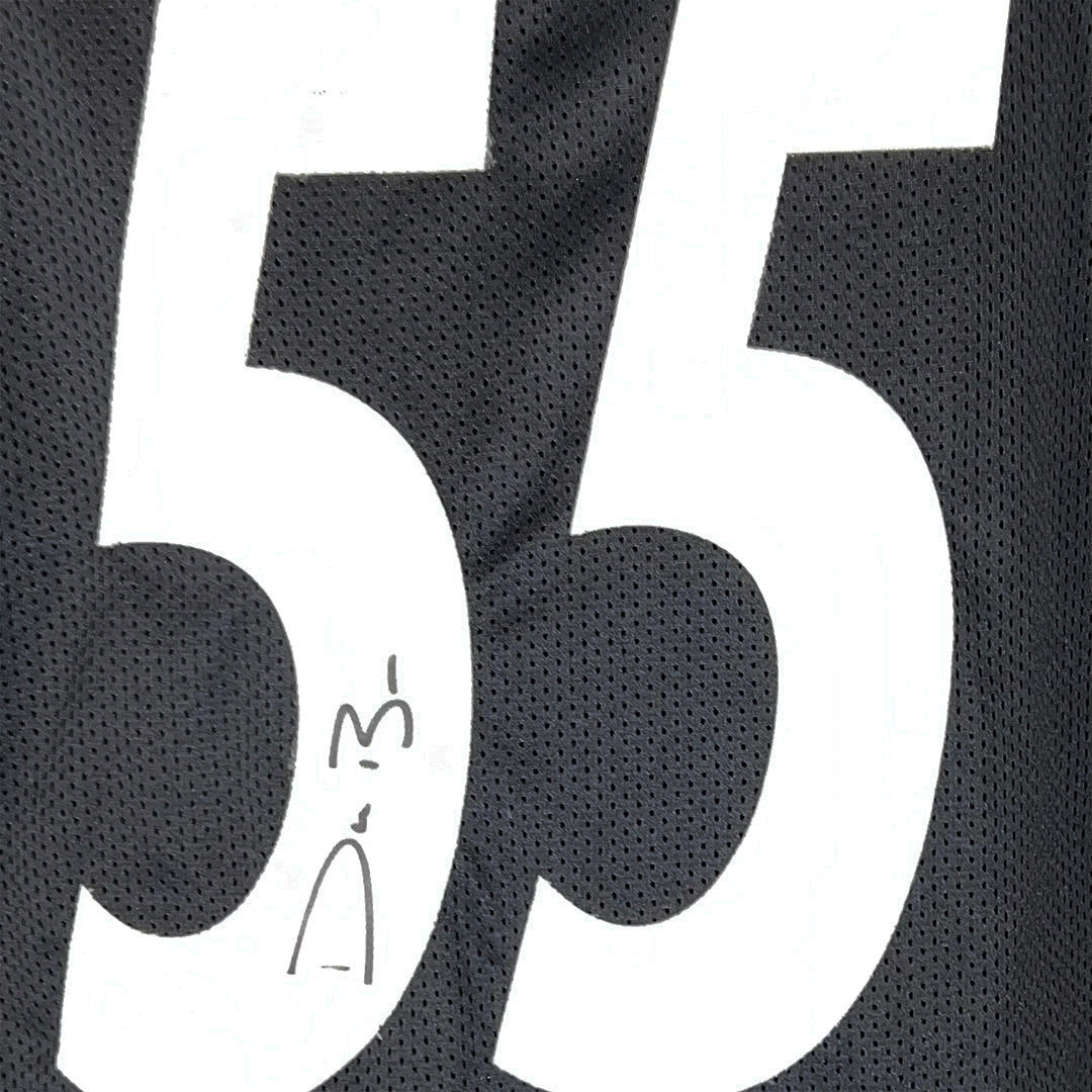 Devin Bush Signed Pittsburgh Black Football Jersey (JSA)