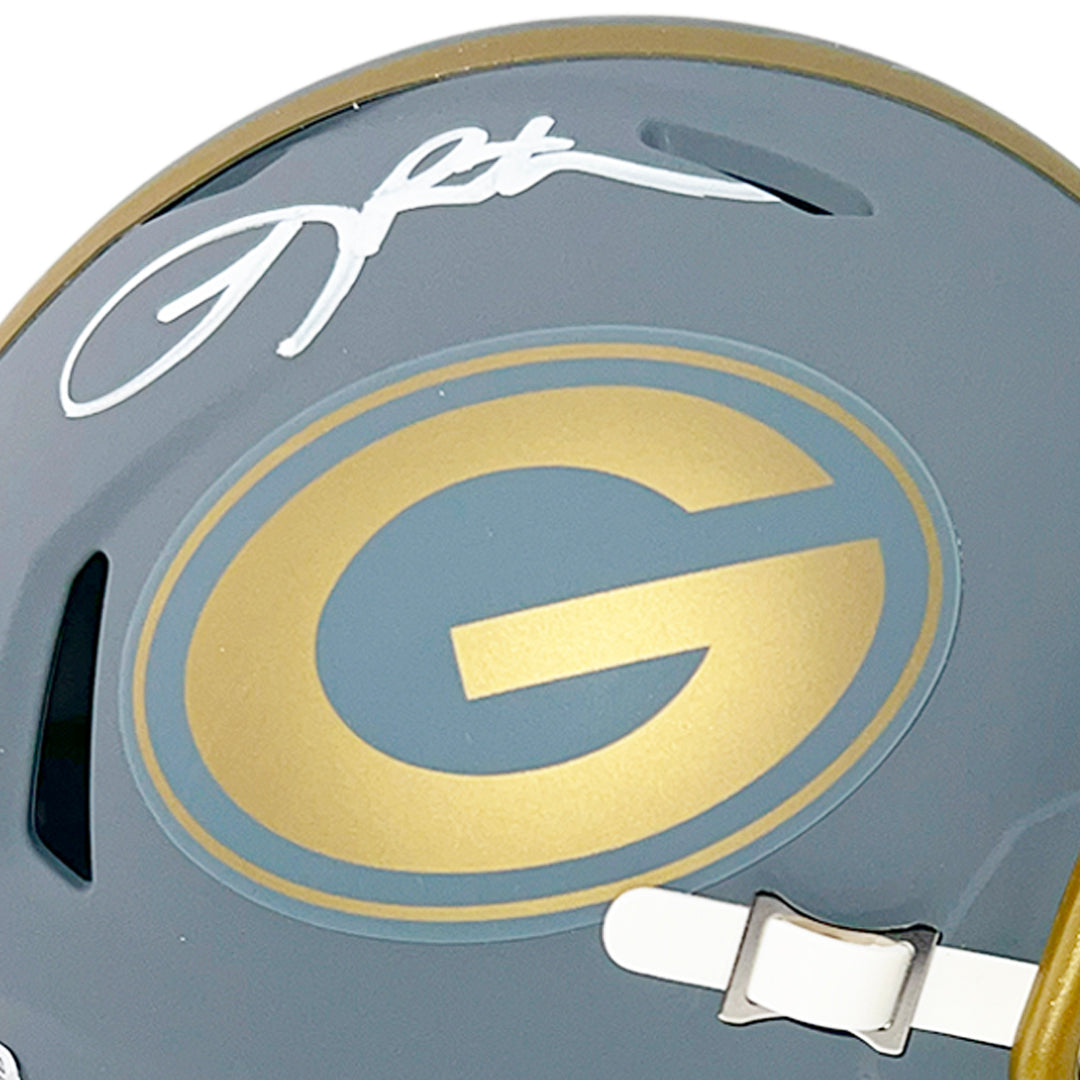 Leroy Butler Signed Green Bay Packers Slate Alternate Speed Mini Football Helmet (Beckett)