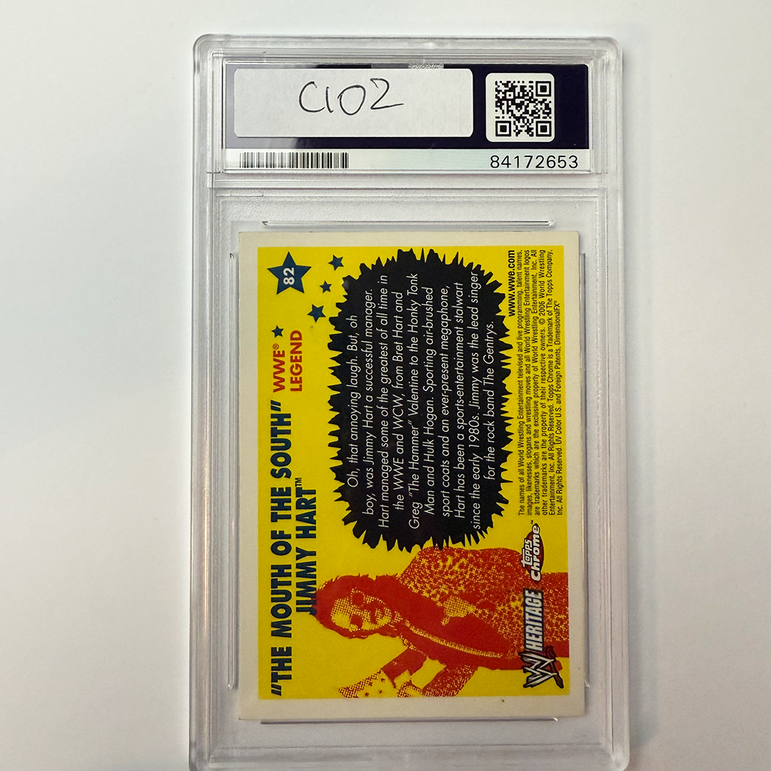 Jimmy Hart Signed 2005 Topps Chrome #82 2005 HOF PSA Auto Authentic