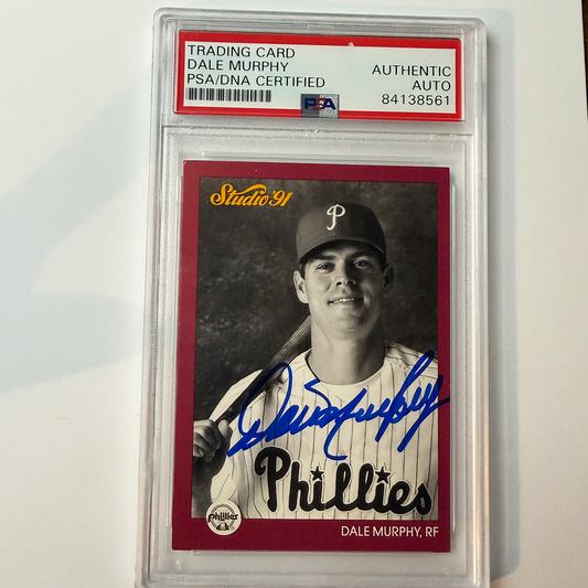 Dale Murphy Signed 1991 Studio #220 PSA Auto Authentic