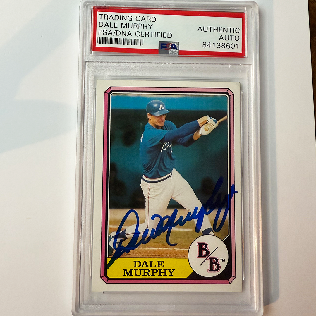 Dale Murphy Signed 1987 Topps Boardwalk and Baseball #3 PSA Auto Authentic