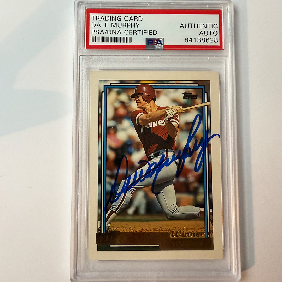 Dale Murphy Signed 1992 Topps Gold #680 PSA Auto Authentic