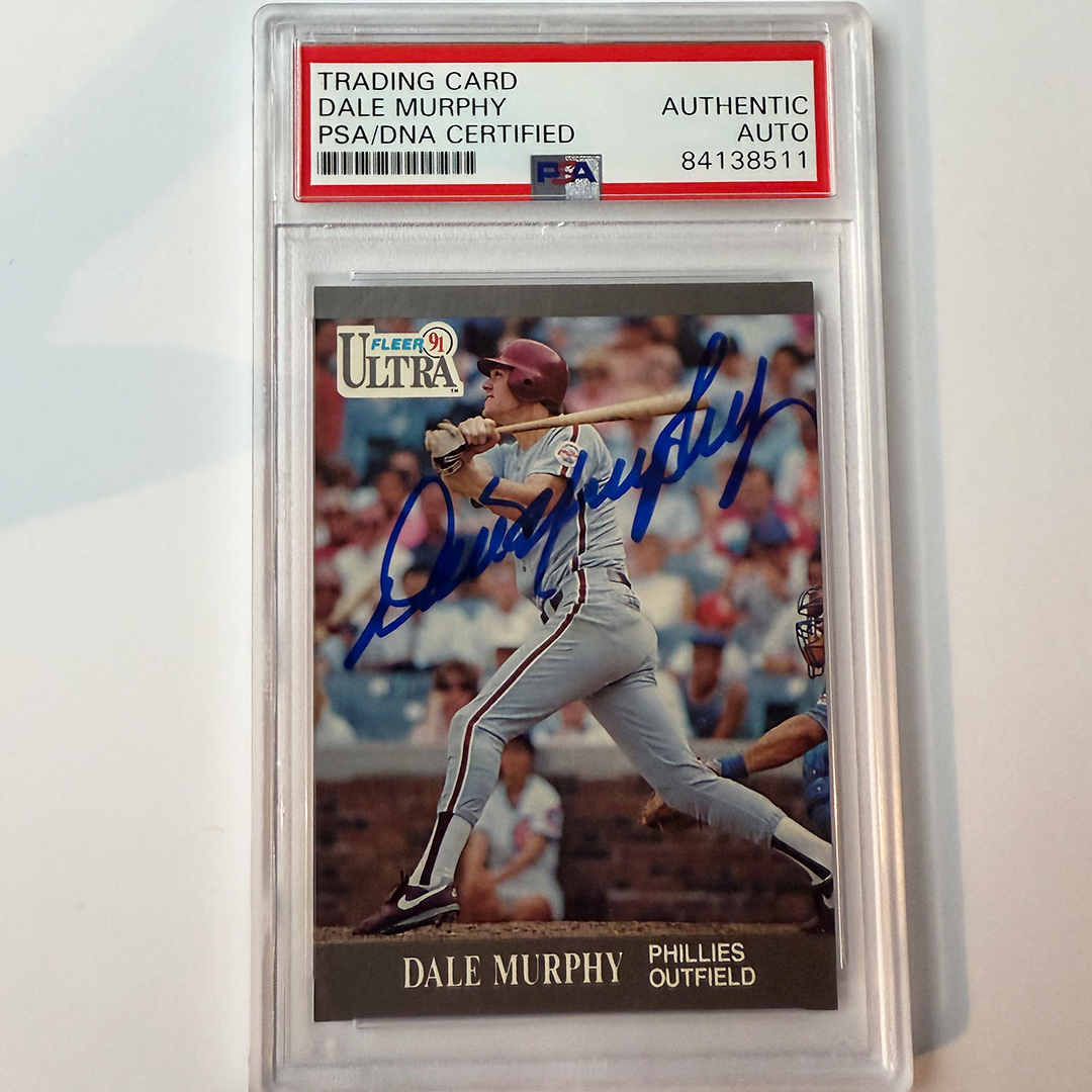 Dale Murphy Signed 1991 Fleer Ultra #270 PSA Auto Authentic
