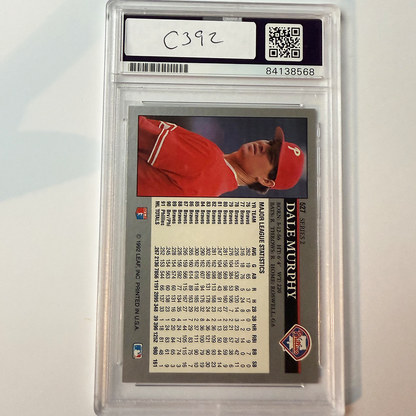 Dale Murphy Signed 1992 Leaf #527 PSA Auto Authentic