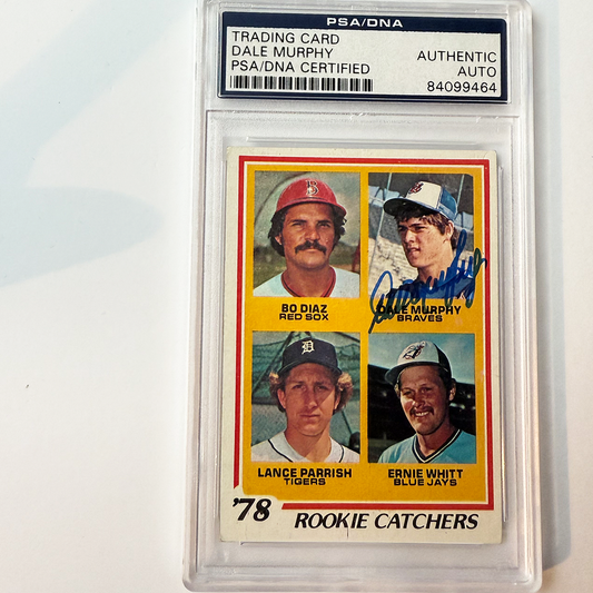 Dale Murphy Signed 1978 Topps #708 2nd Year PSA Auto Authentic