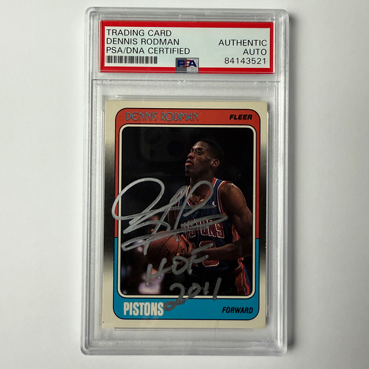 Dennis Rodman Signed 1988 Fleer #43 ROOKIE HOF 2011 PSA Auto Authentic