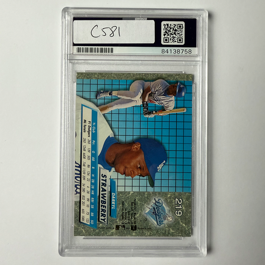Darryl Strawberry Signed 1992 Ultra #219 PSA Auto Authentic