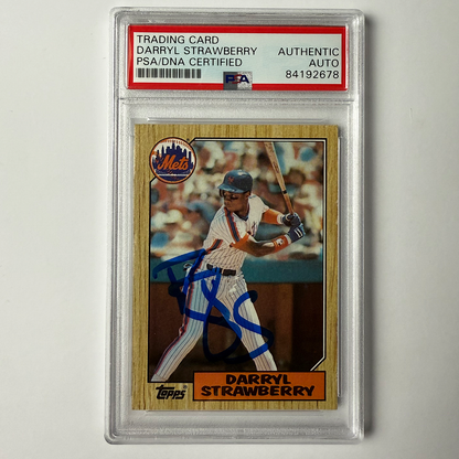 Darryl Strawberry Signed 1987 Topps #460 PSA Auto Authentic