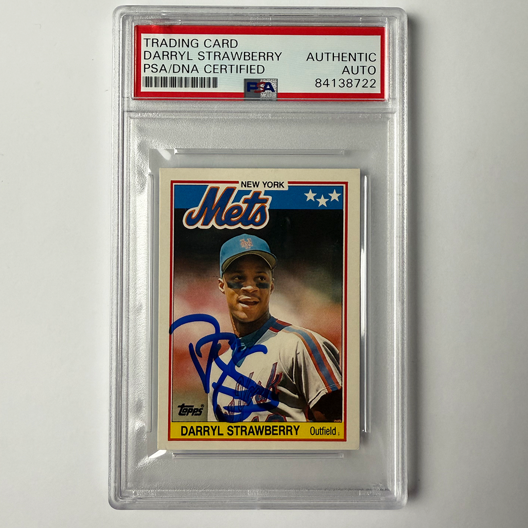 Darryl Strawberry Signed 1988 Topps Talkin Baseball #76 PSA Auto Authentic