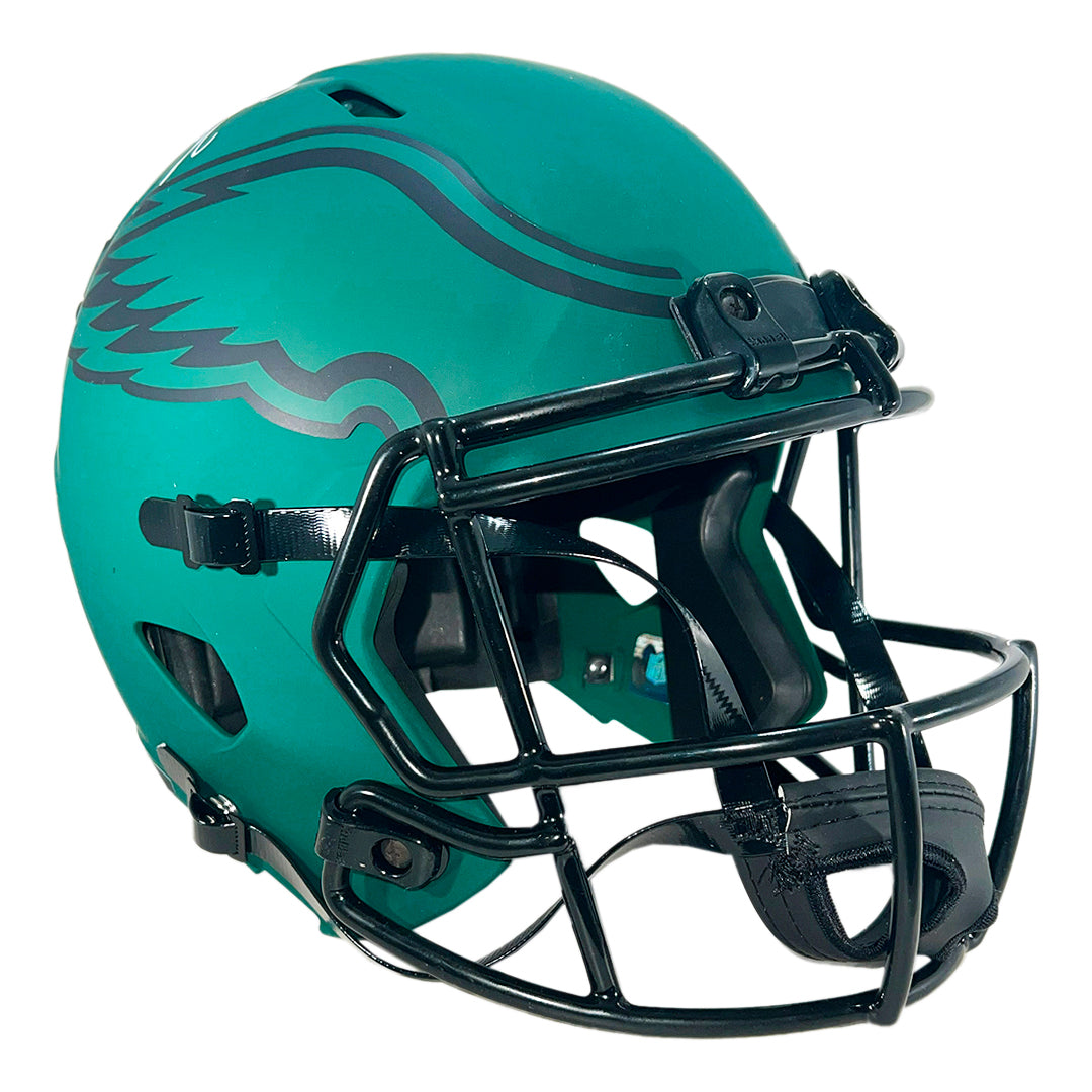 Jihaad Campbell Signed Philadelphia Eagles Rave Full-Size Replica Football Helmet (Beckett)