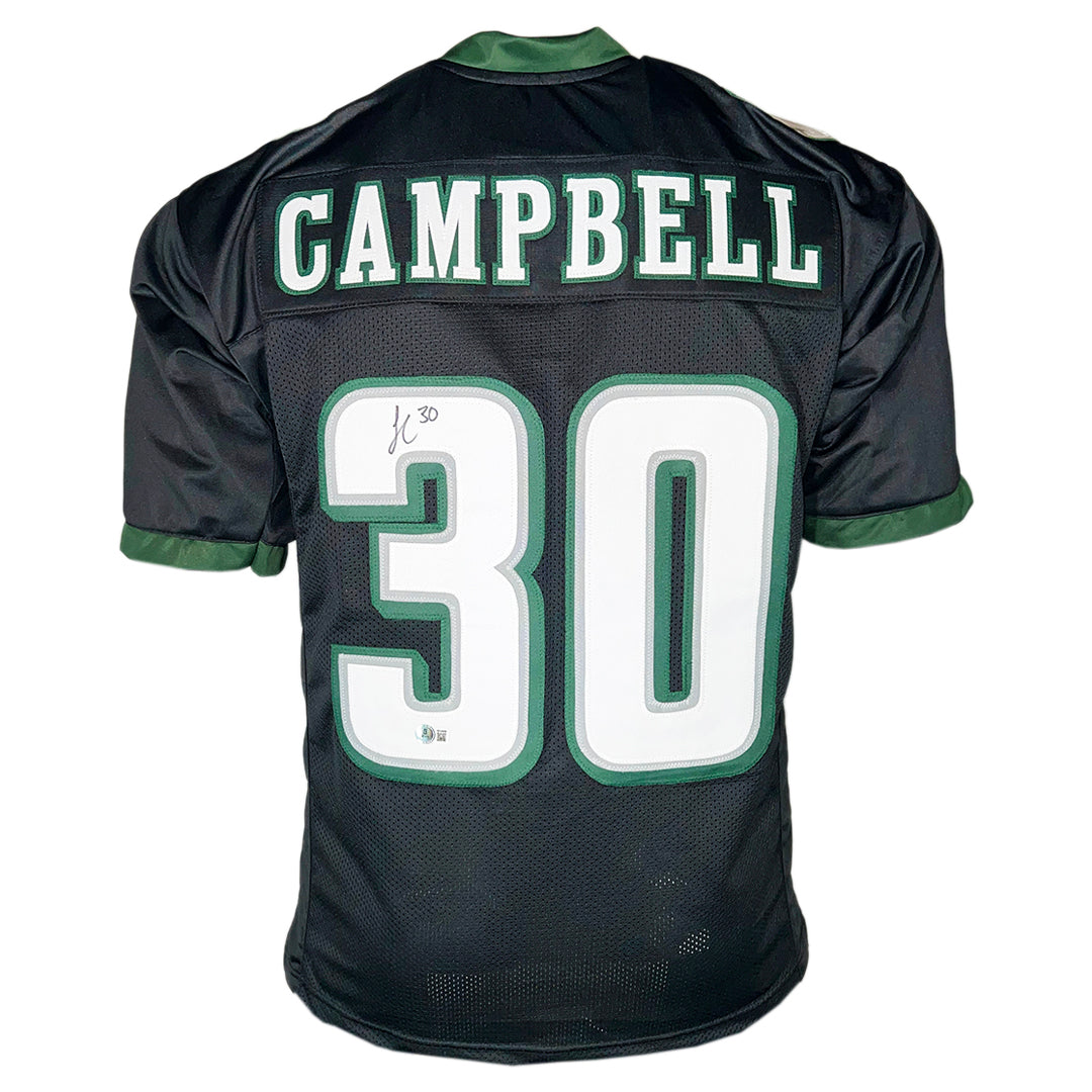 Jihaad Campbell Signed Philadelphia Black Football Jersey (Beckett)