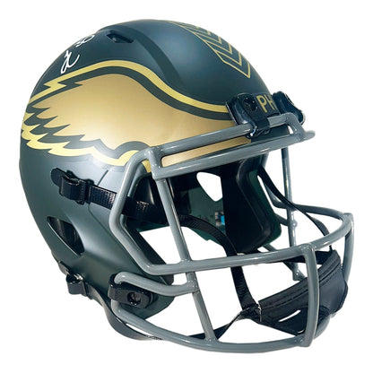 Jihaad Campbell Signed Philadelphia Eagles Salute to Service 2025 Full-Size Replica Football Helmet (Beckett)