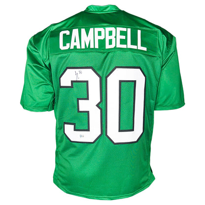 Jihaad Campbell Signed Philadelphia Throwback Green Football Jersey (Beckett)