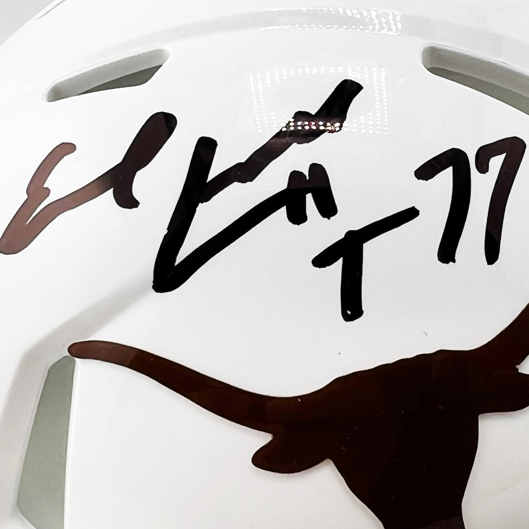 Earl Campbell Signed HT 77 Inscription Texas Longhorns Speed Mini Football Helmet (JSA)