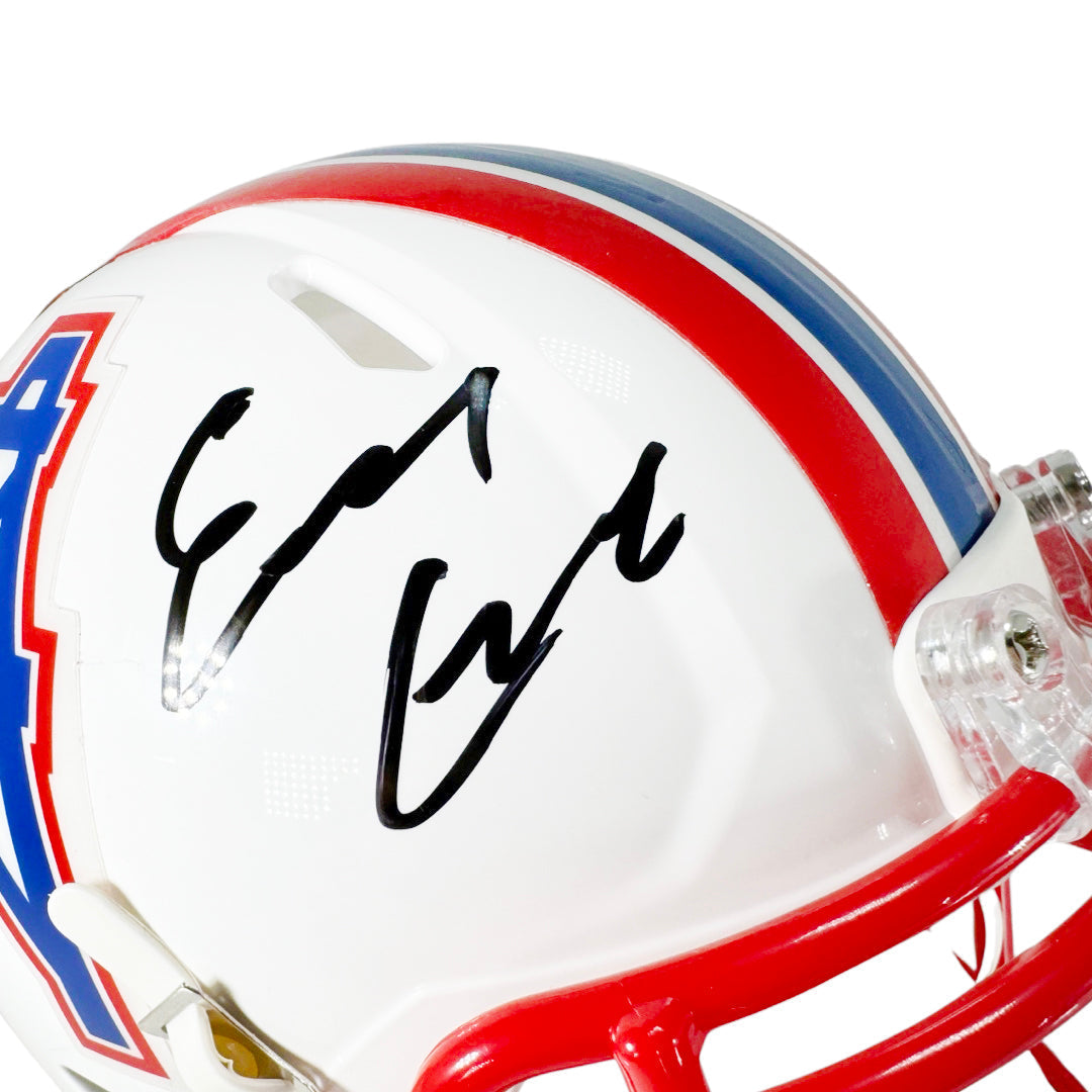 Earl Campbell Signed Throwback 1981-98 Houston Oilers Speed Mini Football Helmet (JSA)