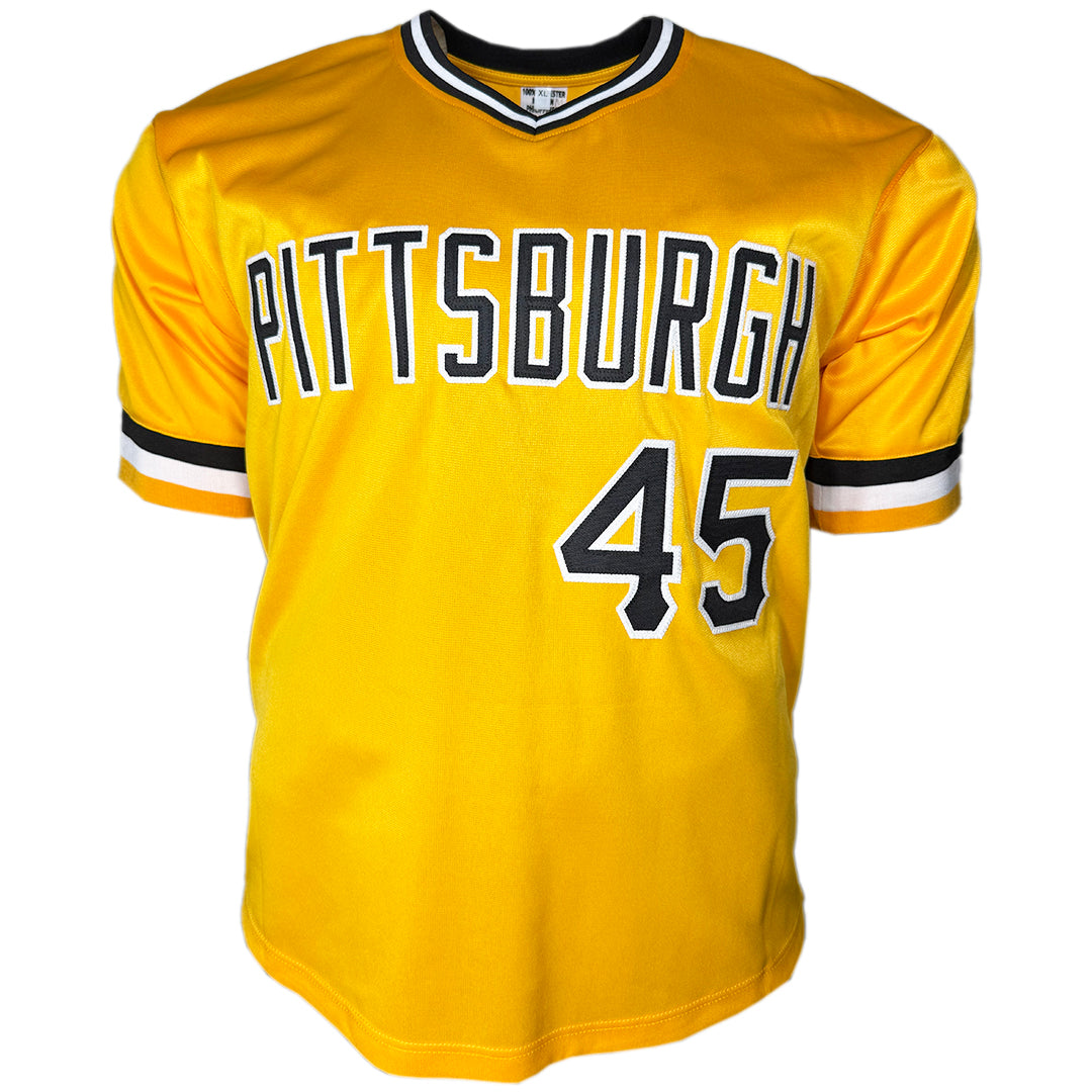John Candelaria Signed 79 WSC Candyman Inscription Pittsburgh Yellow Baseball Jersey (JSA)