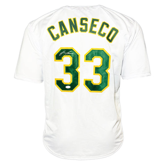 Jose Canseco Signed Oakland White Baseball Jersey (JSA)