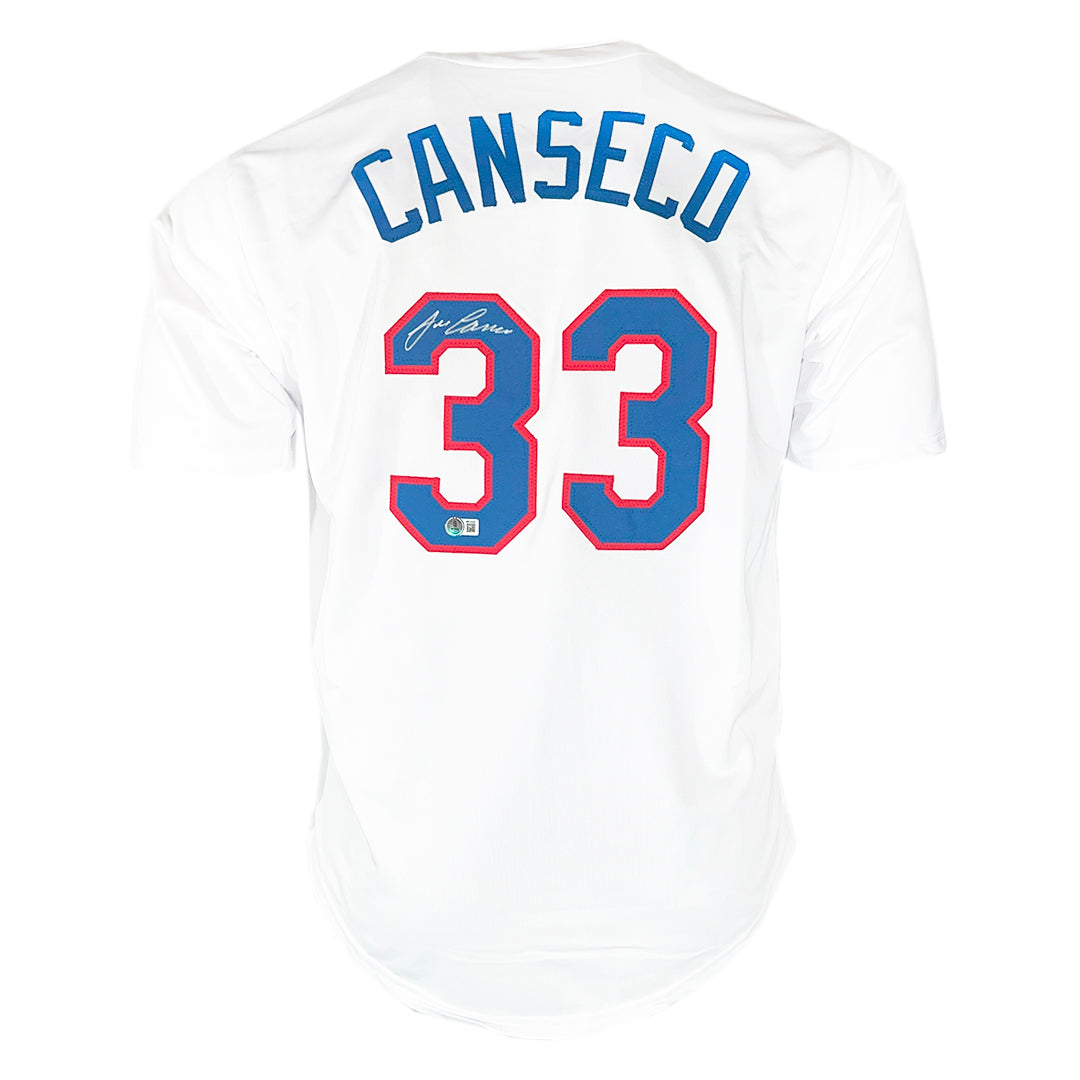 Jose Canseco Signed Texas White Baseball Jersey (Beckett)