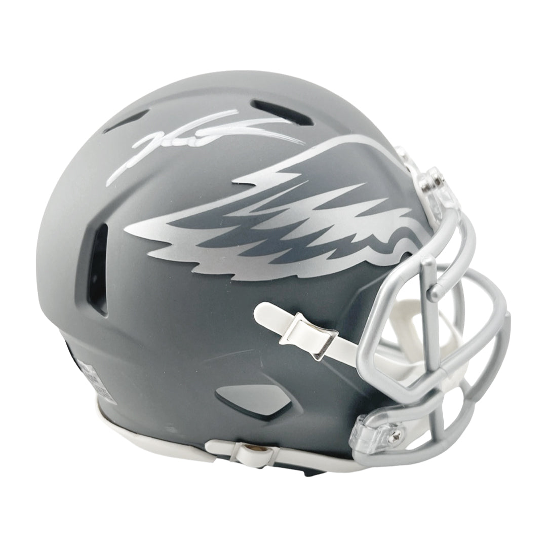 Jalen Carter Signed Philadelphia Eagles Slate Alternate Speed Mini Football Helmet (Beckett)
