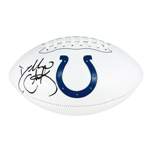 Dallas Clark Signed Indianapolis Colts Official NFL Team Logo Football (Beckett)