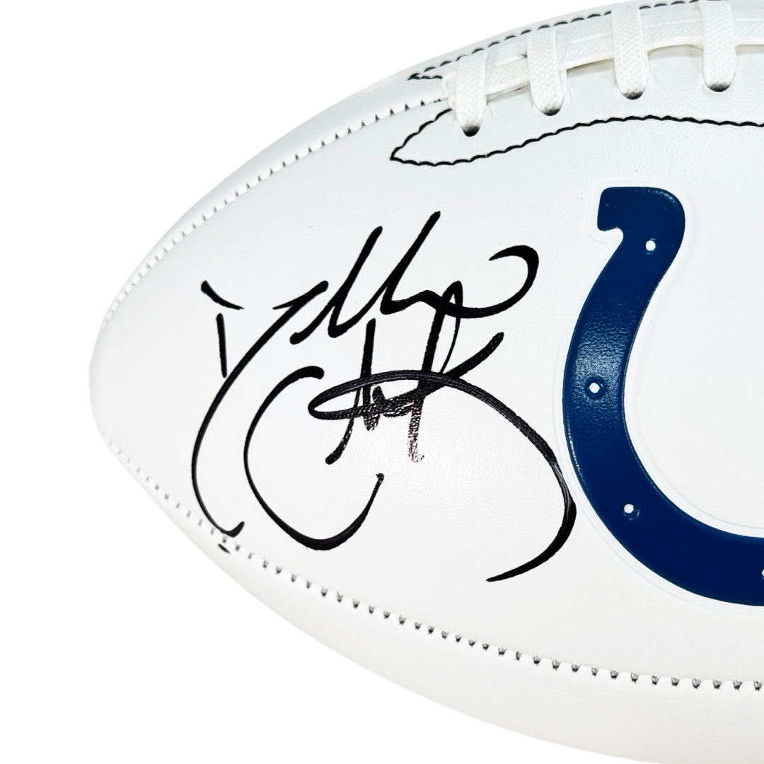Dallas Clark Signed Indianapolis Colts Official NFL Team Logo Football (Beckett)