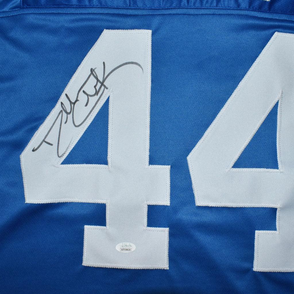 Dallas Clark Signed Indianapolis Pro Blue Football Jersey (Beckett)