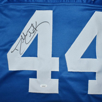 Dallas Clark Signed Indianapolis Pro Blue Football Jersey (Beckett)