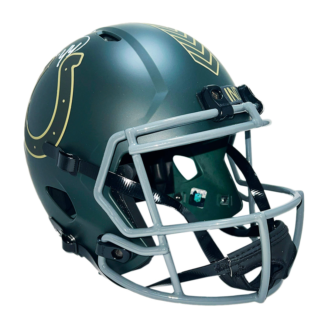 Dallas Clark Signed Indianapolis Colts Salute 2025 Full-Size Replica Football Helmet (JSA)