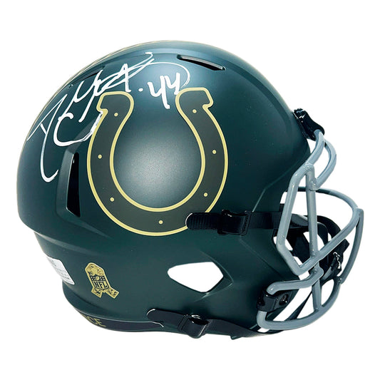Dallas Clark Signed Indianapolis Colts Salute 2025 Full-Size Replica Football Helmet (JSA)