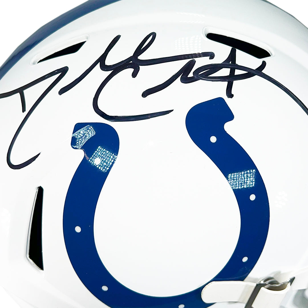 Dallas Clark Signed Indianapolis Colts Speed Full-Size Replica Football Helmet (Beckett)