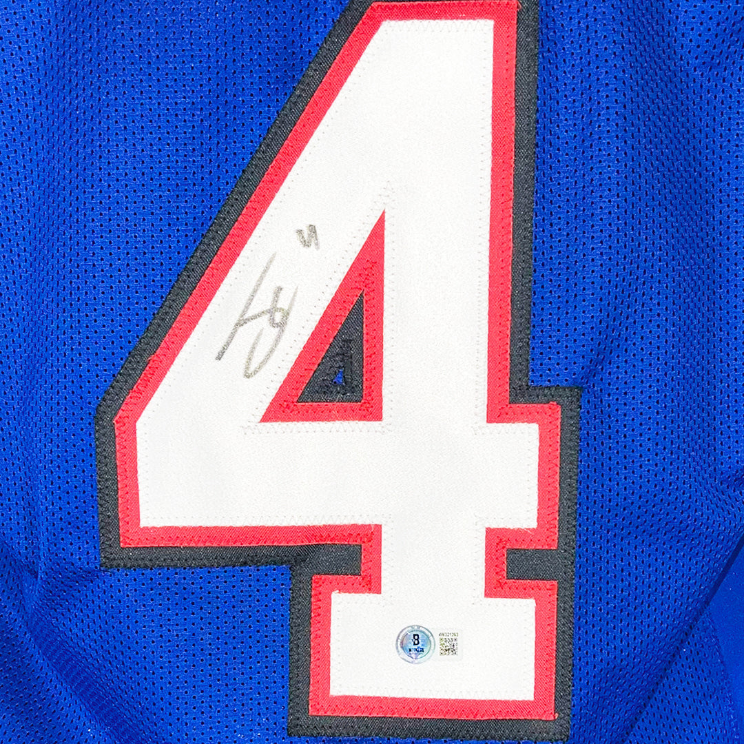 James Cook Signed Buffalo Blue Game Style Football Jersey (JSA)