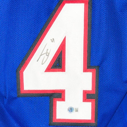 James Cook Signed Buffalo Blue Game Style Football Jersey (JSA)