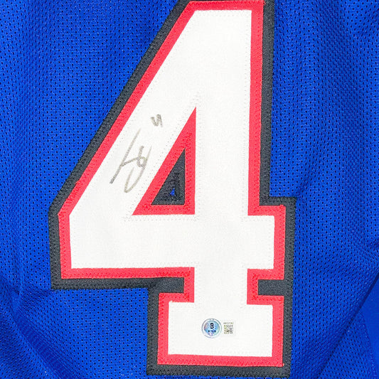 James Cook Signed Buffalo Blue Game Style Football Jersey (JSA)
