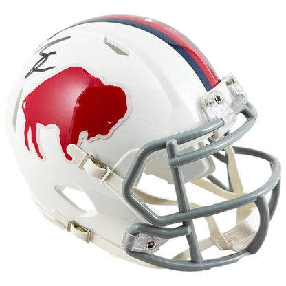 James Cook Signed Buffalo Bills Throwback 63-73 Speed Mini Football Helmet (Beckett)